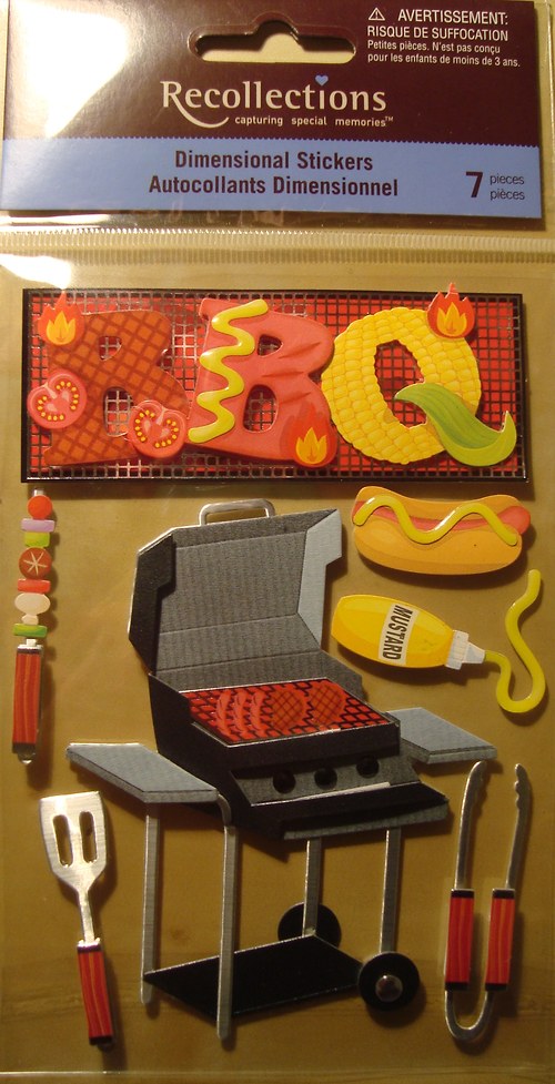 BBQ 3D samolepky scrapbook — foto 1