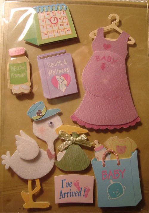 Očekáváme miminko 3D samolepky scrapbook — foto 1