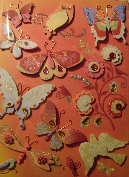 Motýli 3D samolepky scrapbook — foto 1