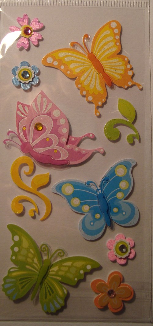 Motýli 3D samolepky scrapbook — foto 1