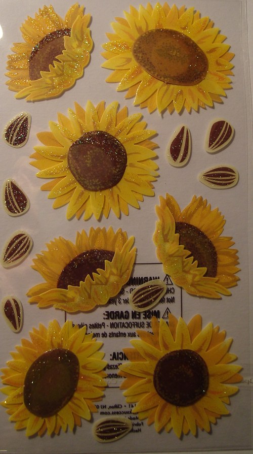 Slunečnice 3D samolepky scrapbook — foto 1