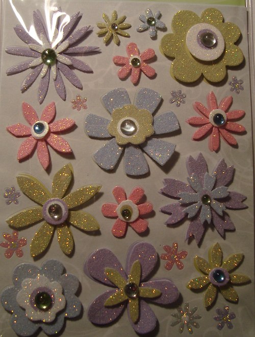 Květiny 3D samolepky scrapbook — foto 1
