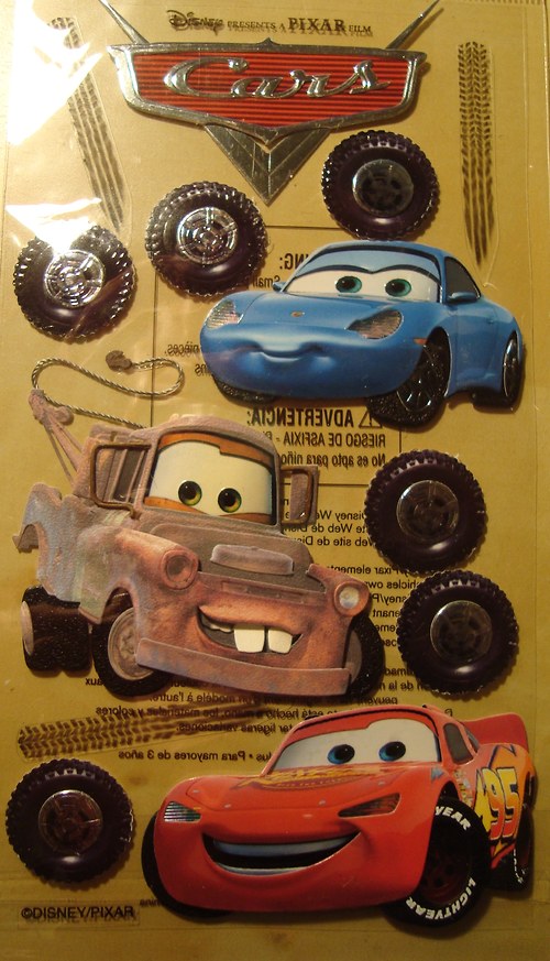 Cars 3D samolepky scrapbook — foto 1