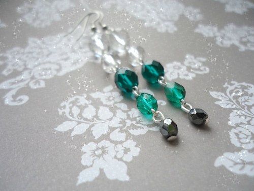 Náušnice " Icicle Green" — foto 1