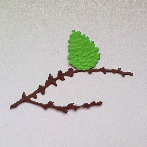 Výsek - Modřínová větvička se šiškou