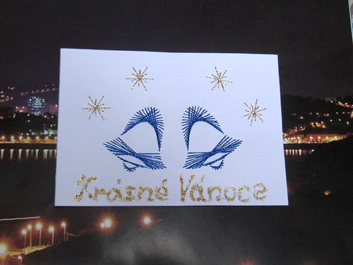 Vánoční přání - modré zvonky — foto 1