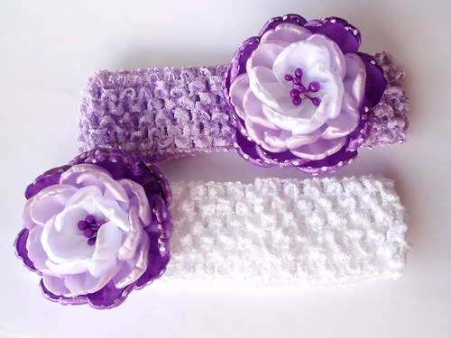 Čelenka bílá Purple duchess — foto 1