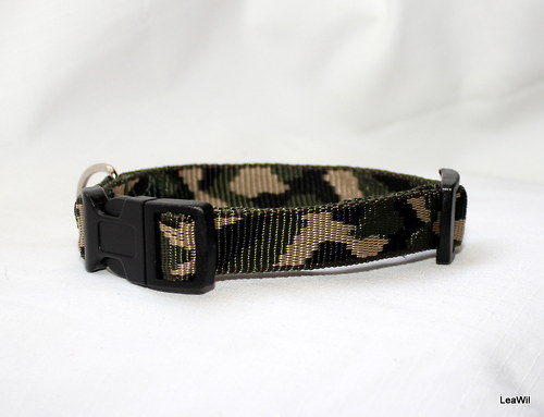 Obojek popruh maskáč/camo 2cm