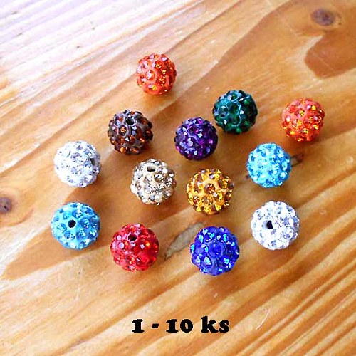 Shambala Korálek 10mm - 1ks - Stříbrný
