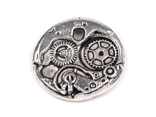 Přívěsek HODINOVÝ strojek Ø24mm