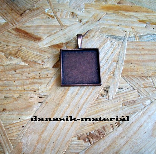 PŘÍVĚSEK - RÁMEČEK - MĚDĚNÝ ČTVEREC