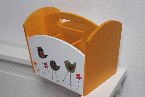Stojánek na příbory PTAČÍ CVRLIKÁNÍ-4 přihrádky