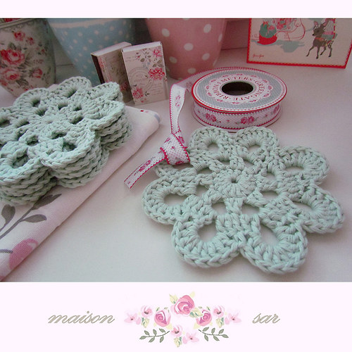 Háčkovaná prostírka - MINT — foto 1