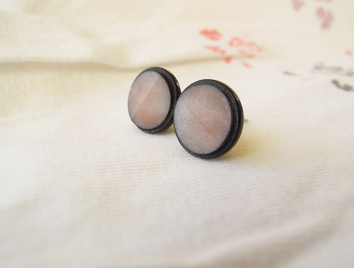 Náušničky do hněda 12mm (chirurgická ocel) — foto 1