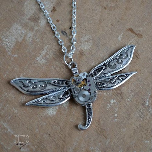 Steampunkový Náhrdelník Vážka — foto 1