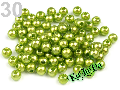 Korálky GLANCE plast kulička Ø4mm-100/ks 14,-
