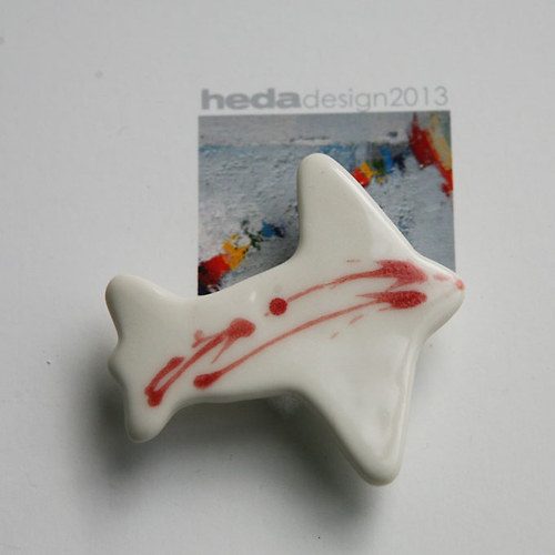 Už letím...II (porcelánová brož) — foto 1