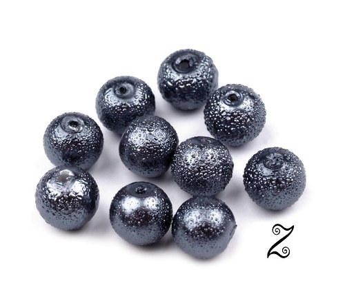 Zigana, šedá hematit, 8 mm (20ks)