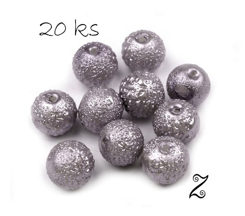 Zigana, stříbrná, 8 mm (20ks) — foto 1