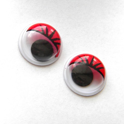 Pohyblivá očka nalepovací 12 mm - 10 ks