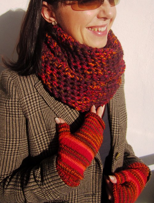 Set kolemkrčník + rukavičky "Magma" — foto 1