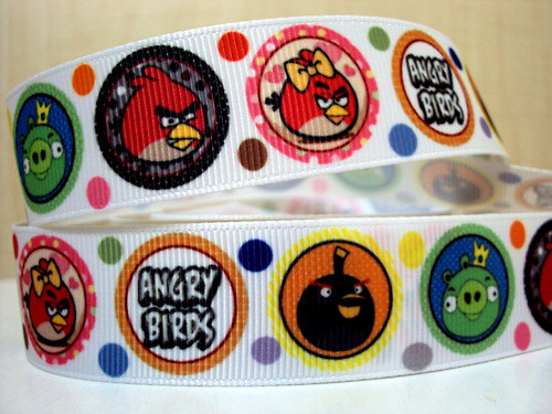 Stuha rypsová š.22 mm: Angry Birds