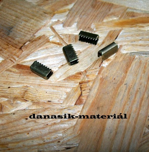 KONCOVKY NA PÁSEK BRONZOVÉ 12 MM - 2 ks