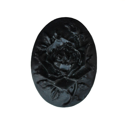 Cameo Black Rose 25x18 mm 1ks