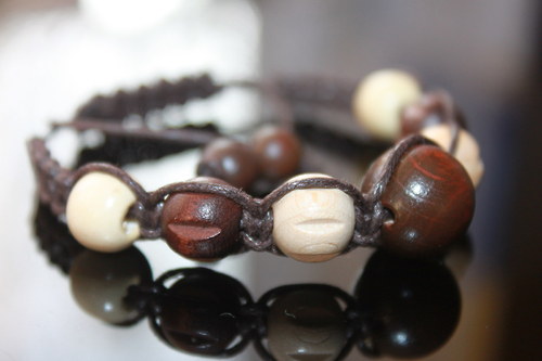 Kuli, kuli, kuličky... Náramek shamballa/makramé — foto 1