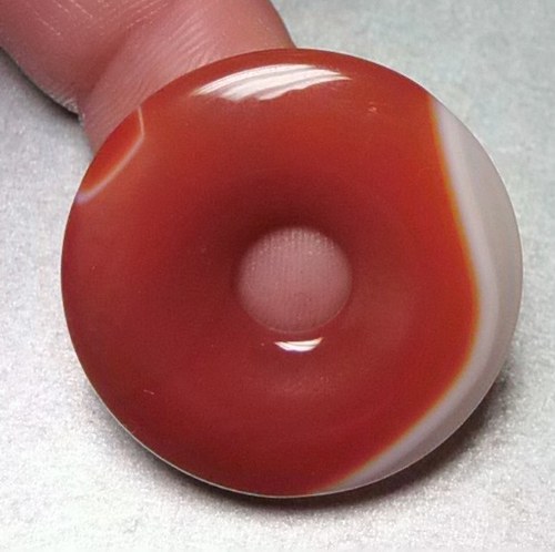 Donut 14 - achát - průměr 3 cm — foto 1