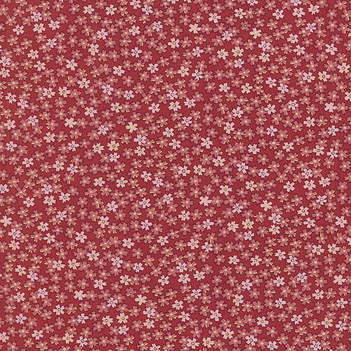 Bavlněná látka T0132-Red Flowers — foto 1