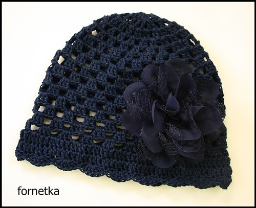 Modrá čiapočka, obvod 52-53cm — foto 1