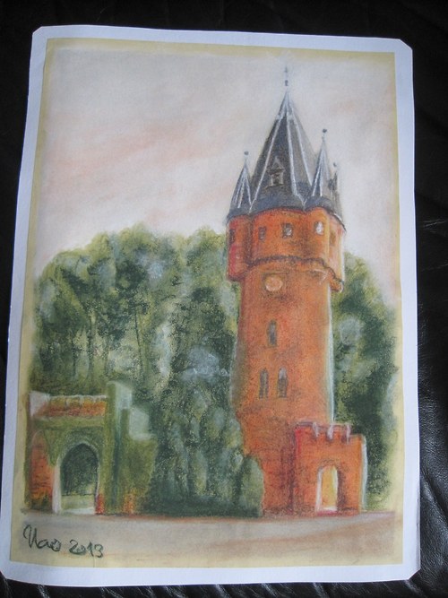 Hradec nad Moravicí, pastel A3