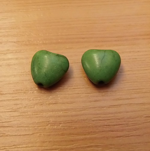 Tyrkenitová srdíčka - 2 kusy — foto 1