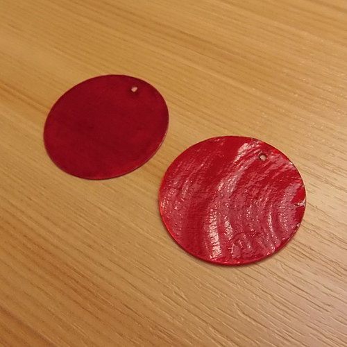 Perleťové placky 30 mm - 2 kusy