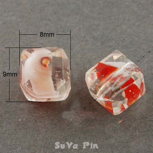 Korálky duhovky redd. 9mm; 19 ks