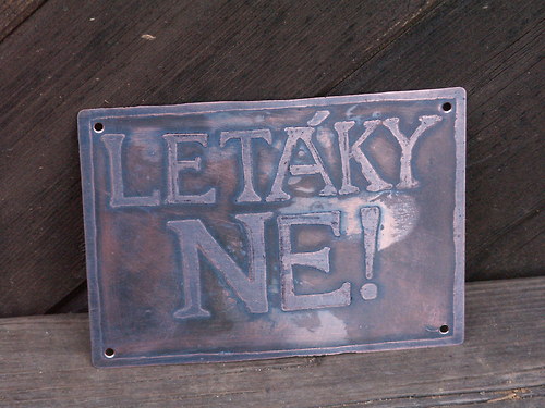 Cedulka leptaná L E T Á K Y N E ! — foto 1