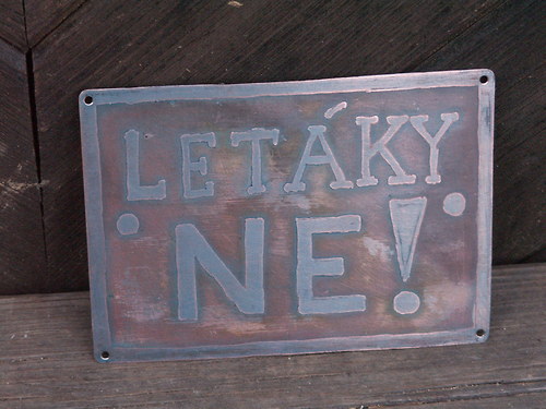 Cedulka leptaná L E T Á K Y N E ! — foto 1
