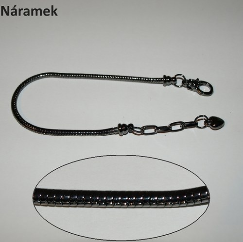 Náramek hematit, 18 cm — foto 1