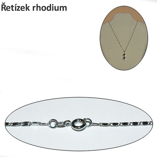 Řetízek, 44 cm, Rhodium — foto 1
