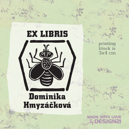 Hmyzák: razítko 3x4 cm — foto 1