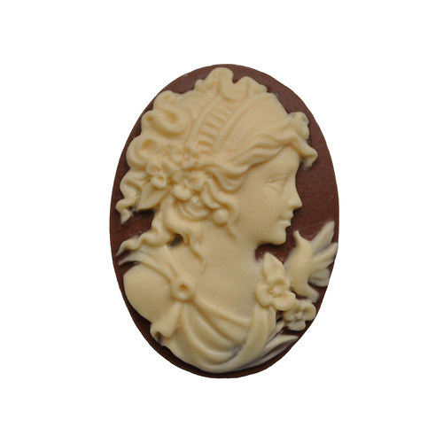 Cameo Lady And Dove 25x18 mm 1ks