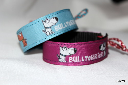 Náramek taft 2cm bullteriér — foto 1