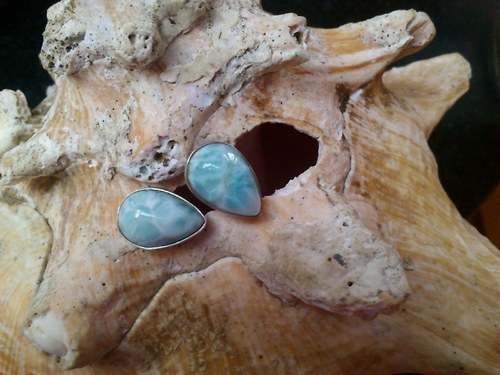 Larimar náušnice — foto 1