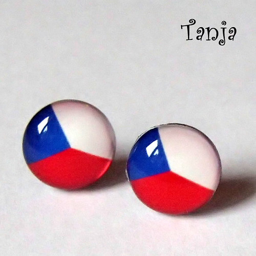 Minipecky česká vlajka - chirurgická ocel — foto 1