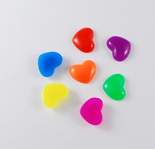 Kabošon PASTEL srdce/ MIX/ 11x14mm/ 14ks