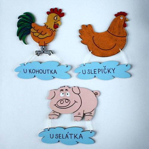 Cedulky na dveře na objednávku - 3 ks — foto 1