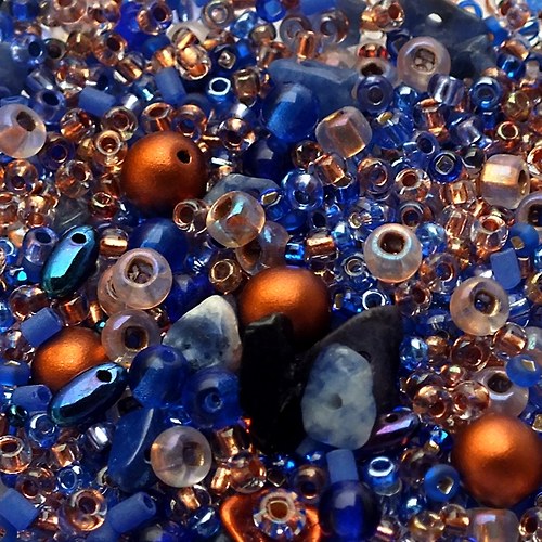 Freeform Mix 204 - Copper Flowers On Blue — foto 1