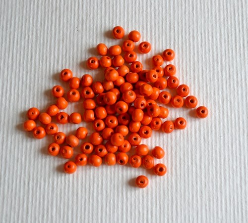 Dřevěné korálky oranžové