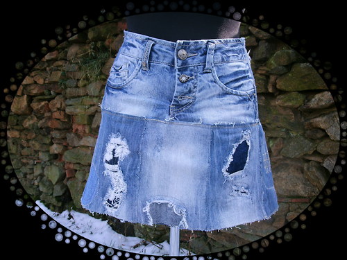 Denim sukně - " Trhanice" — foto 1